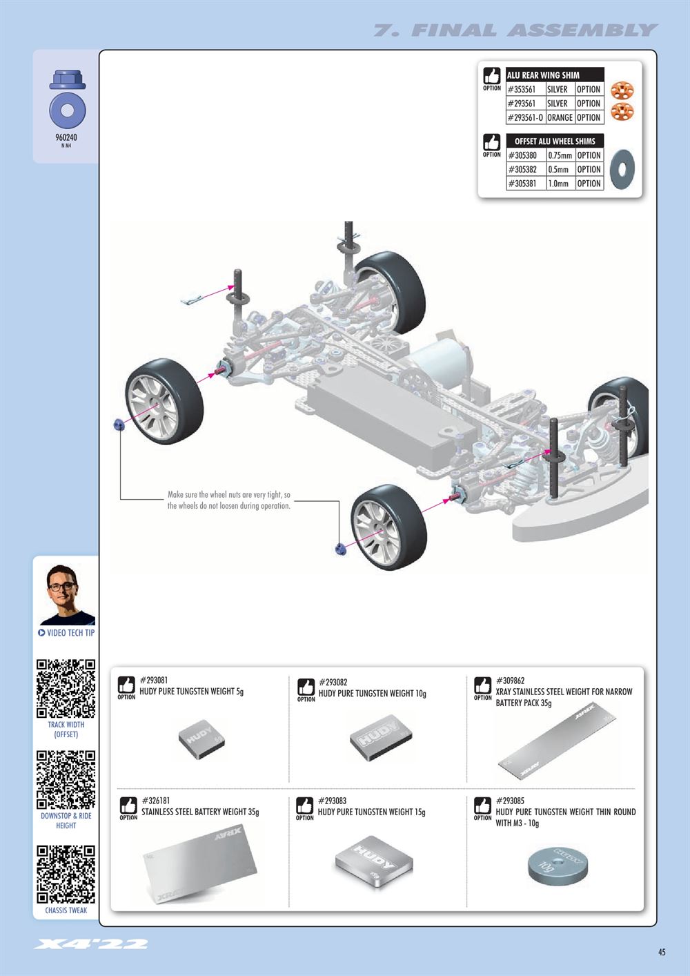 Xray - X4 2022 (X4'22) - Manual - Page 45