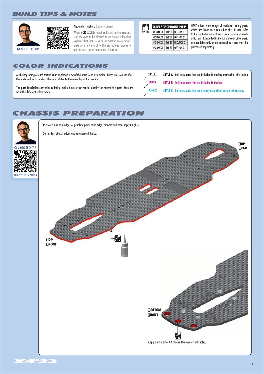 Xray - X4 2023 (X4'23) - Manual - Page 5