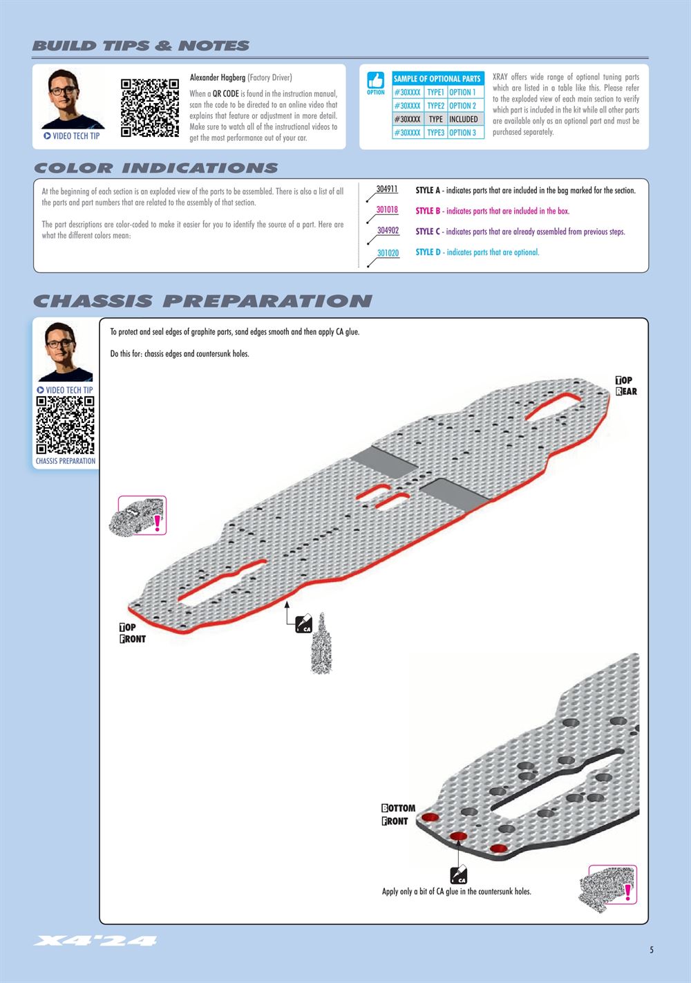 Xray - X4 2024 (X4'24) - Manual - Page 5