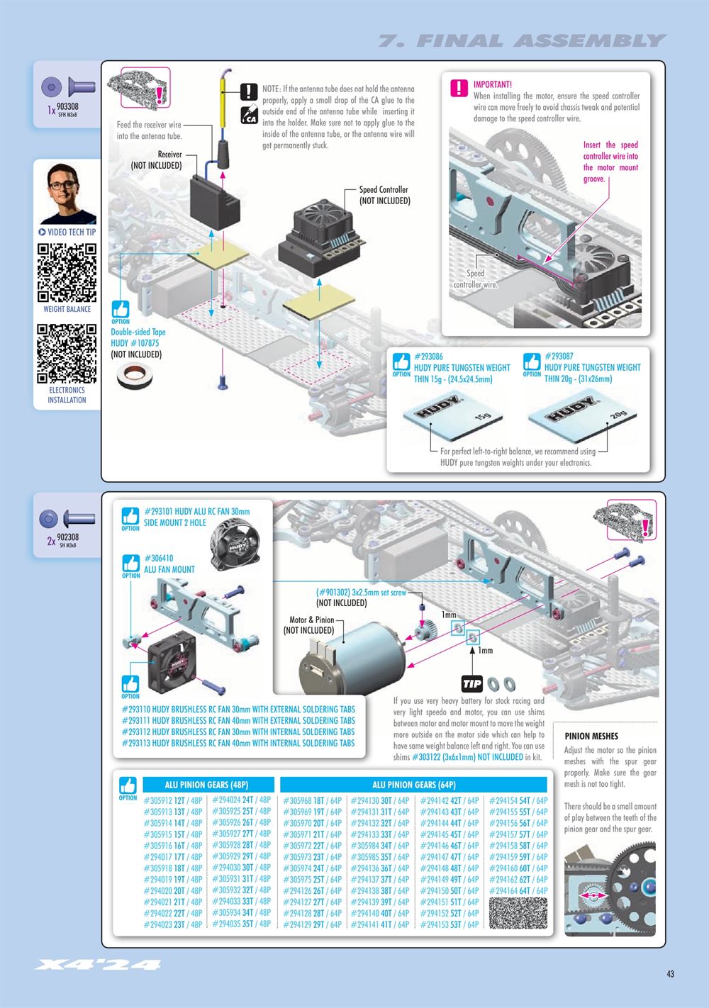 Xray - X4 2024 (X4'24) - Manual - Page 43