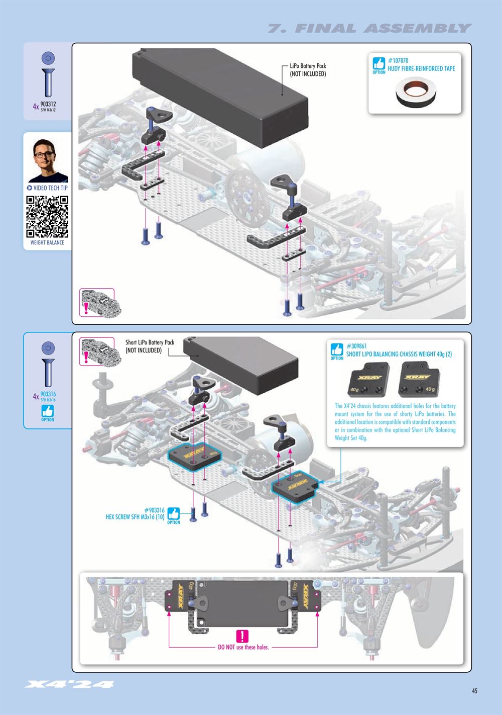 Xray - X4 2024 (X4'24) - Manual - Page 45