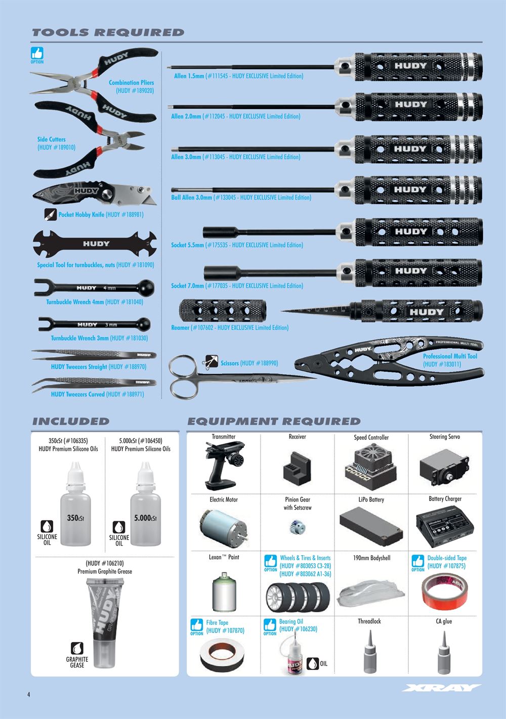 Xray - X4 2025 (X4'25) - Manual - Page 4