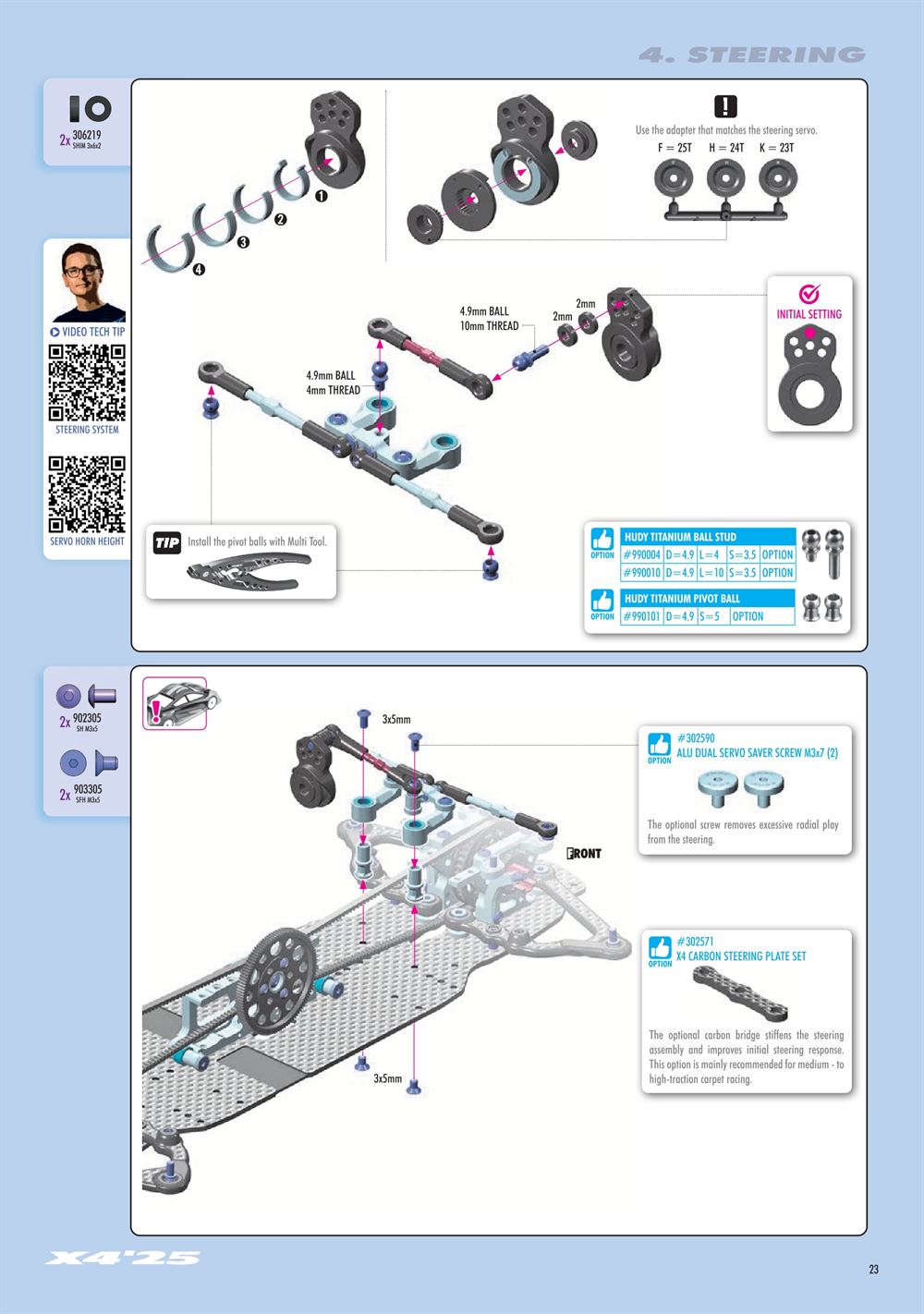 Xray - X4 2025 (X4'25) - Manual - Page 23