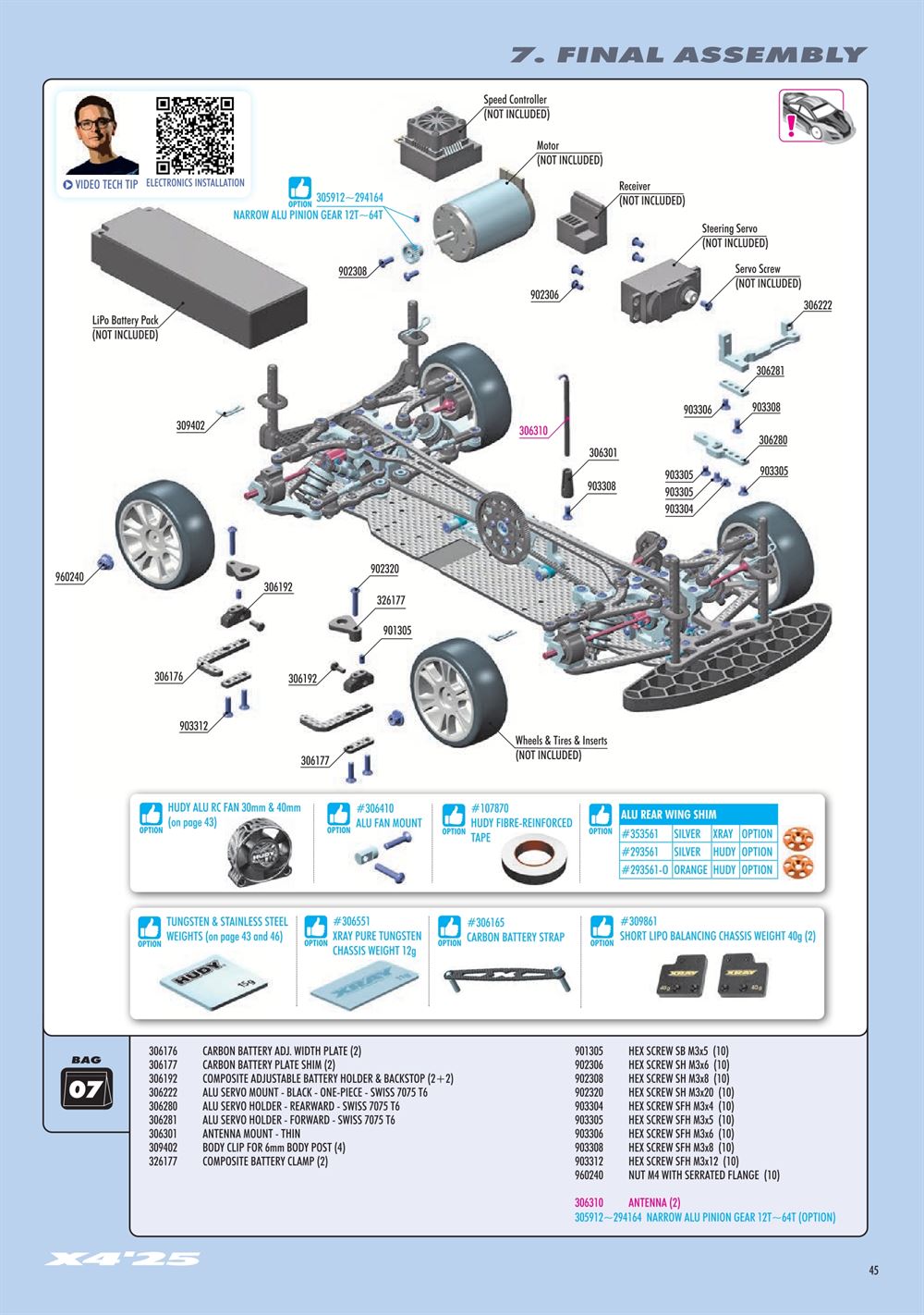 Xray - X4 2025 (X4'25) - Manual - Page 45