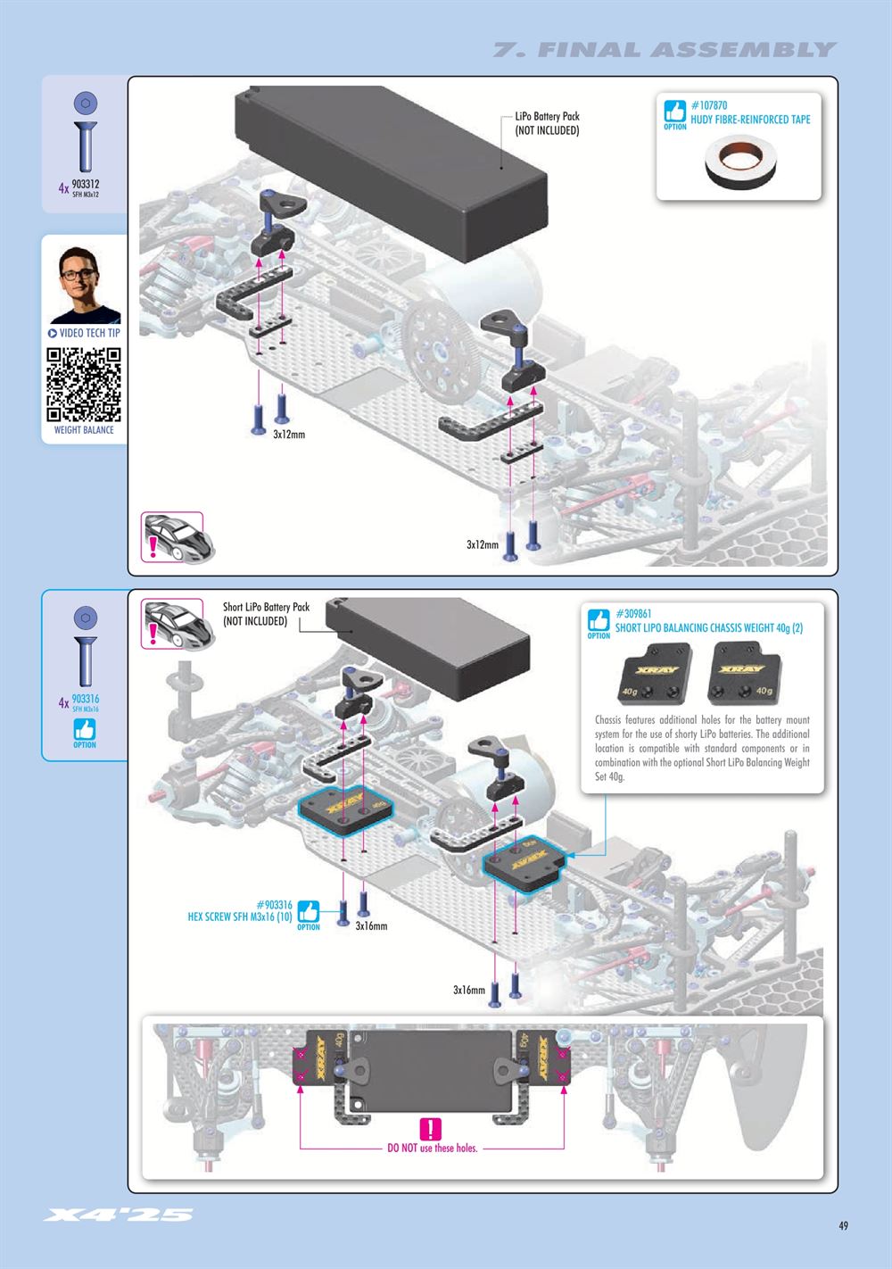 Xray - X4 2025 (X4'25) - Manual - Page 49