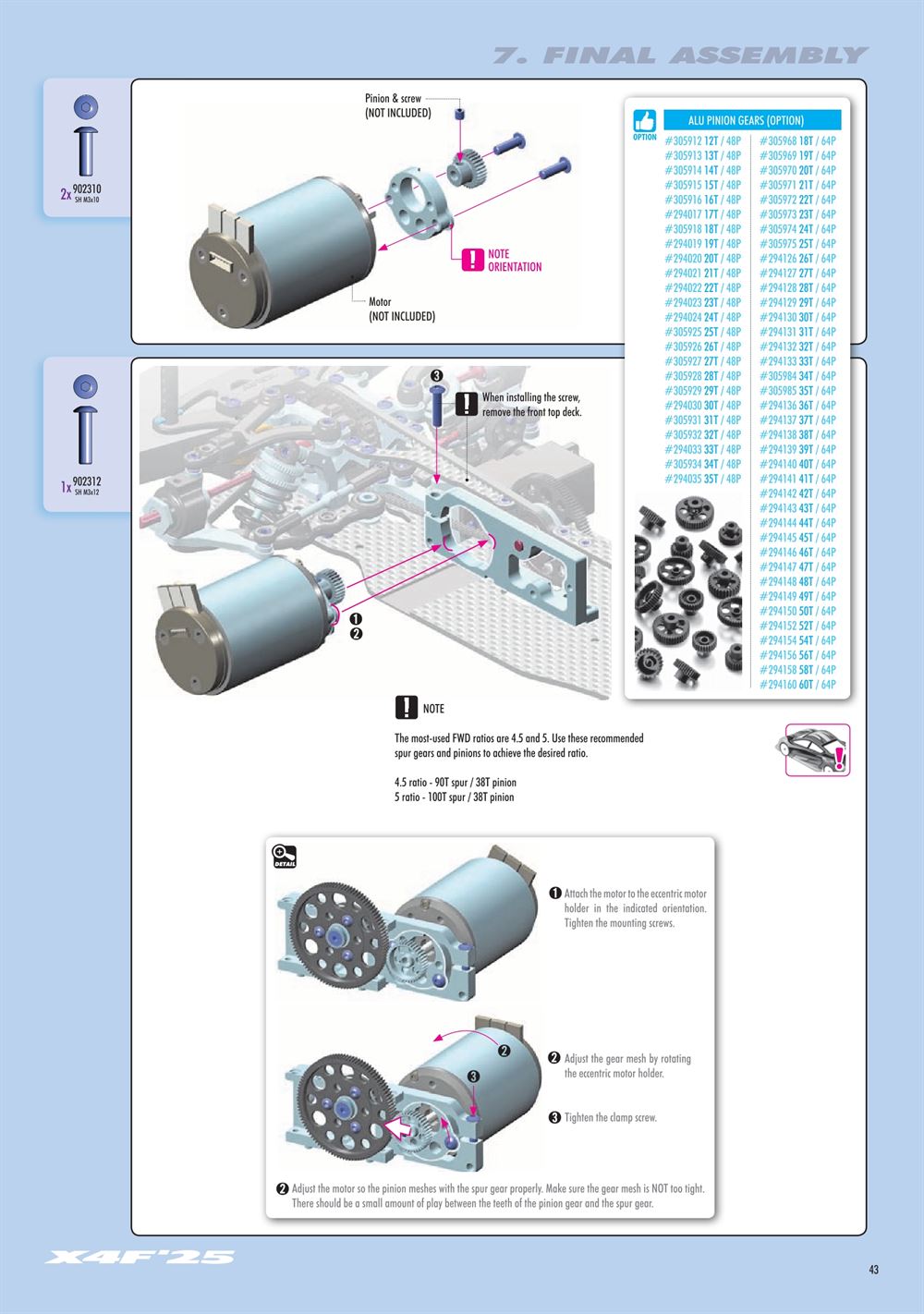 Xray - X4F 2025 (X4F'25) - Manual - Page 43