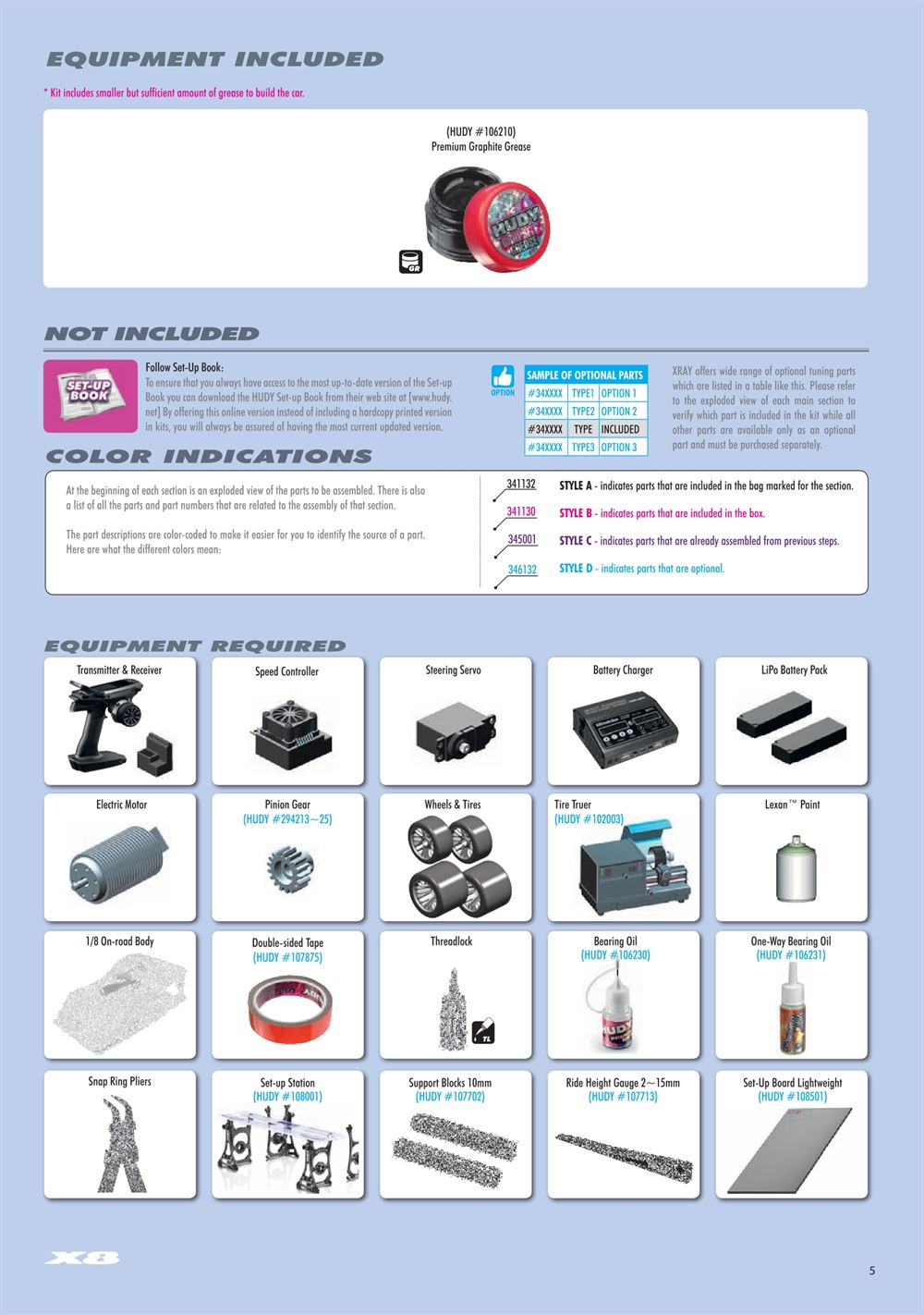 Xray - X8 2024 (X8'24) - Manual - Page 5