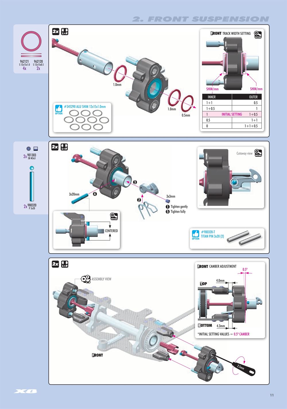 Xray - X8 2024 (X8'24) - Manual - Page 11