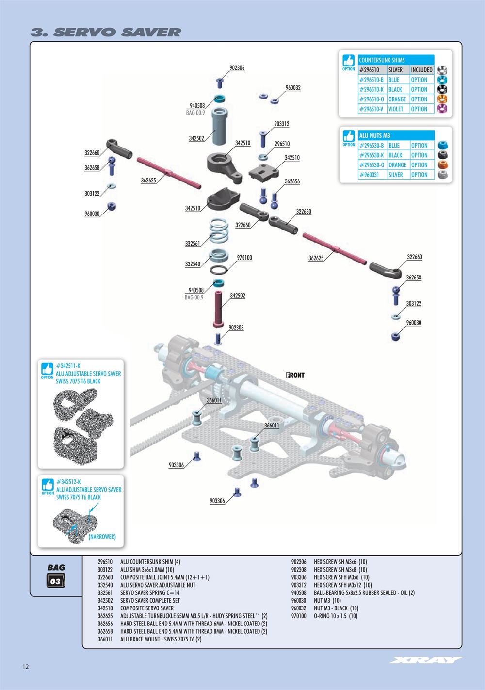 Xray - X8 2024 (X8'24) - Manual - Page 12