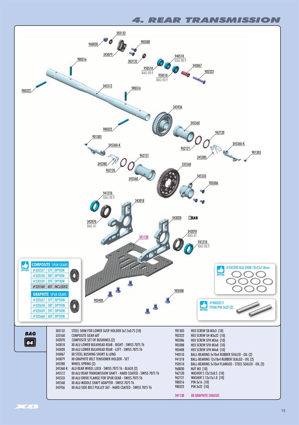 Xray - X8 2024 (X8'24) - Manual - Page 15