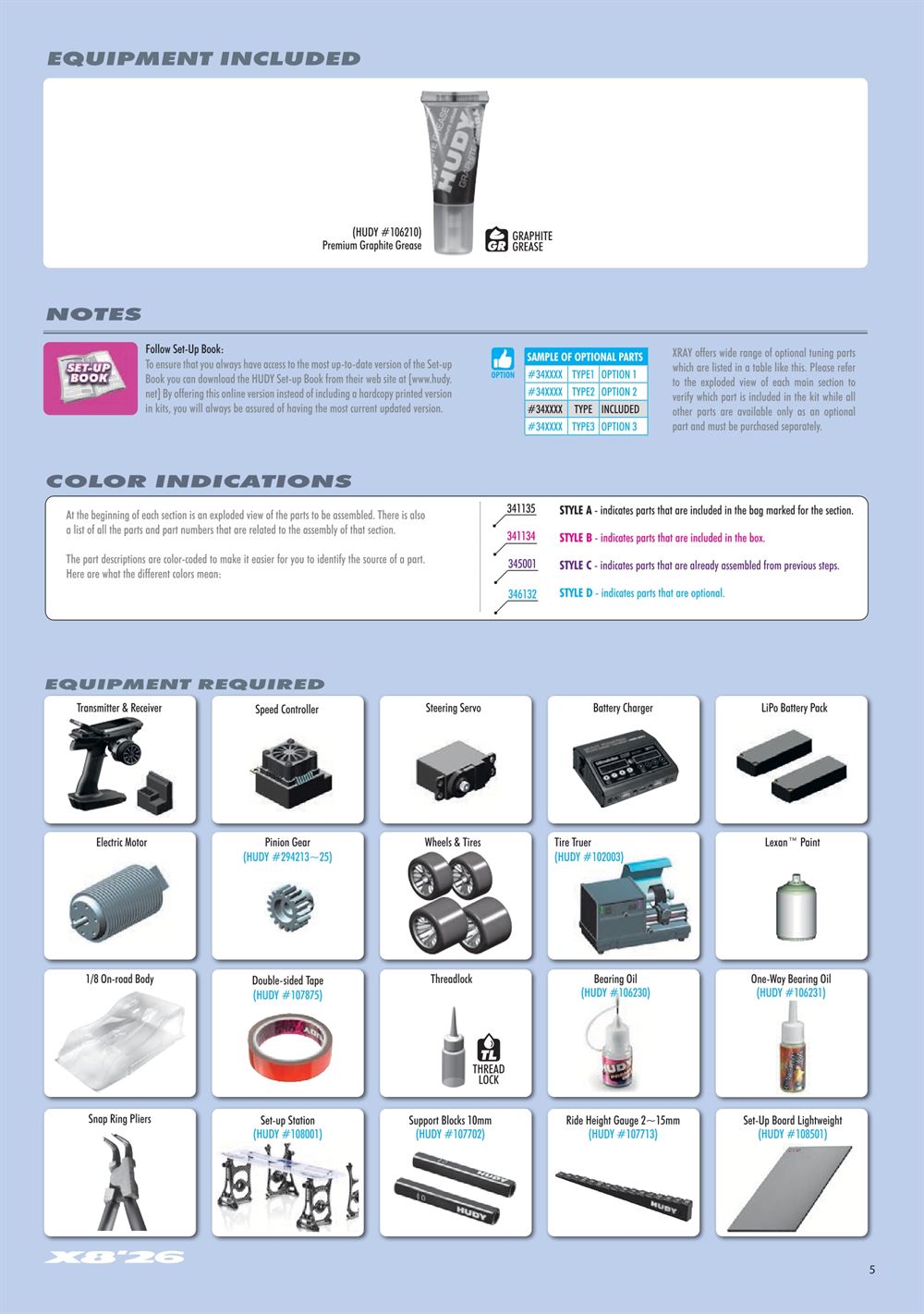 Xray - X8 2026 (X8'26) - Manual - Page 5