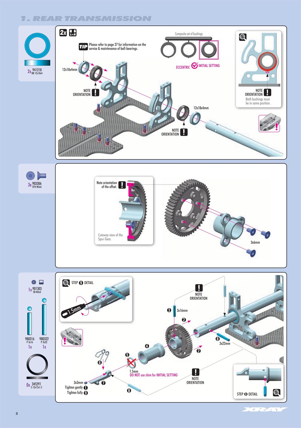 Xray - X8 2026 (X8'26) - Manual - Page 8
