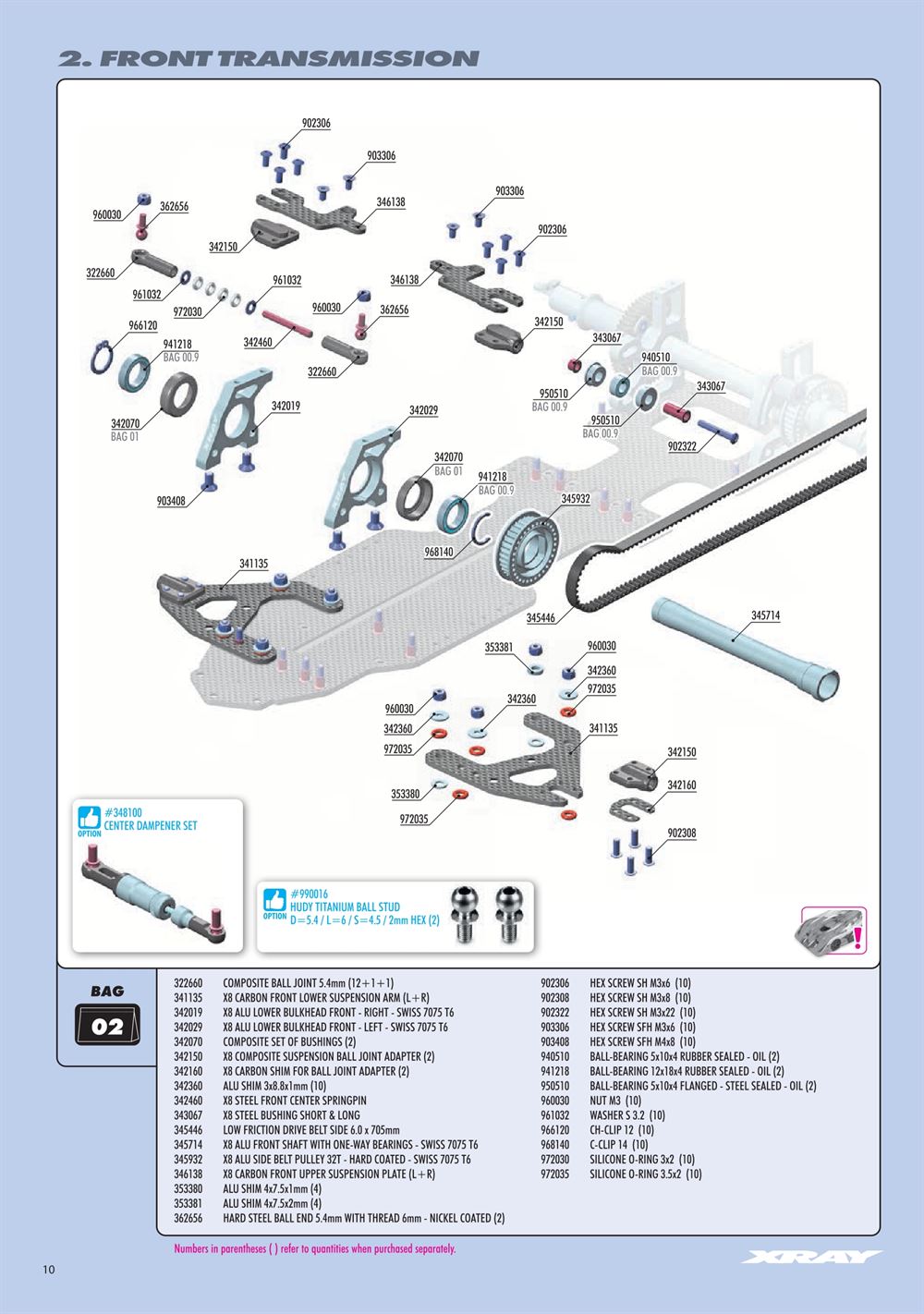 Xray - X8 2026 (X8'26) - Manual - Page 10