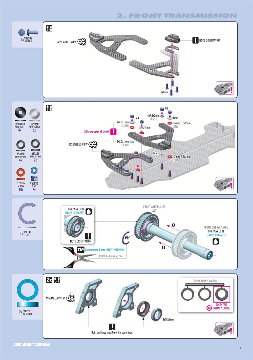 Xray - X8 2026 (X8'26) - Manual - Page 11
