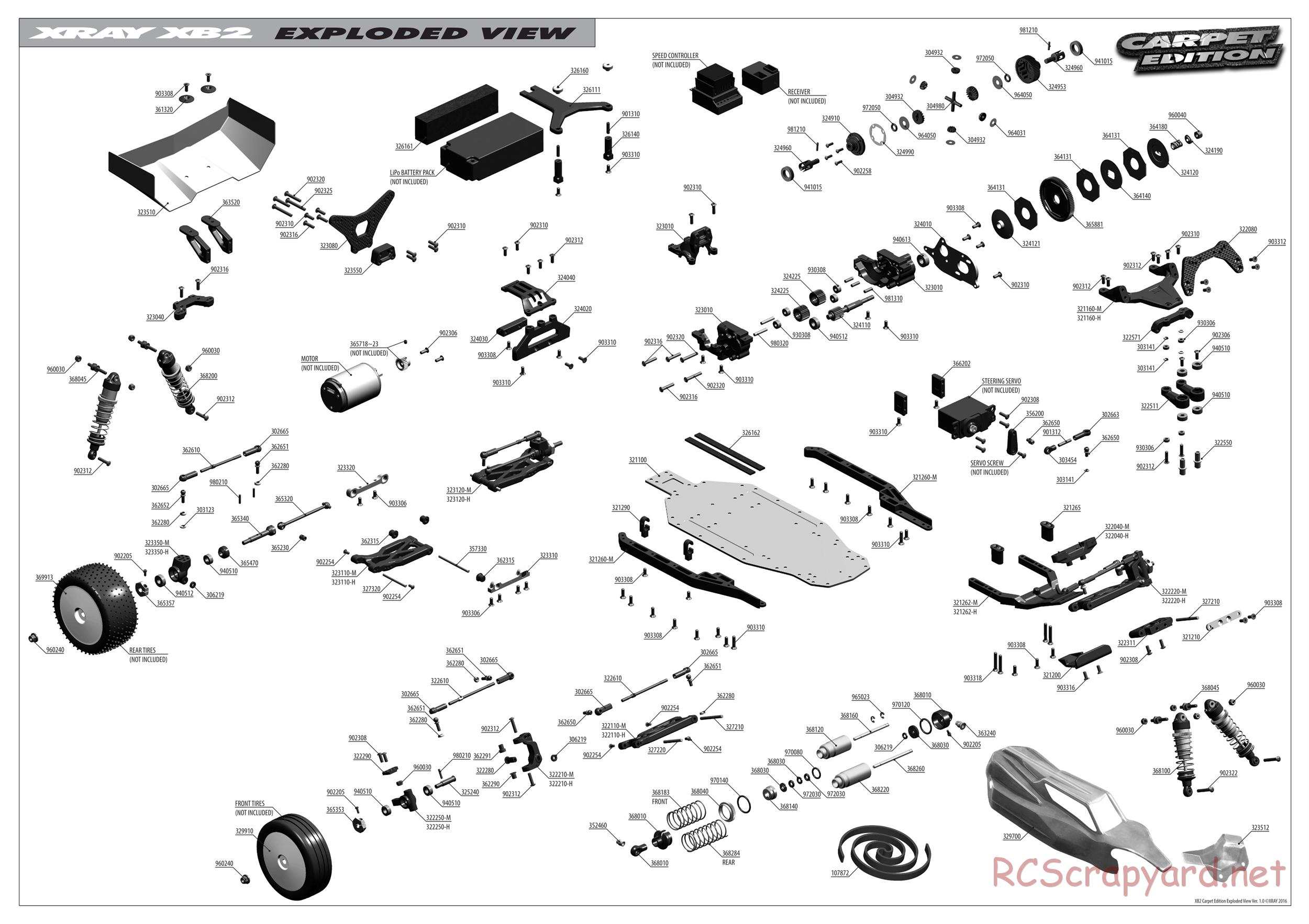 Xray - XB2 2015 (XB2C'15) - Exploded View
