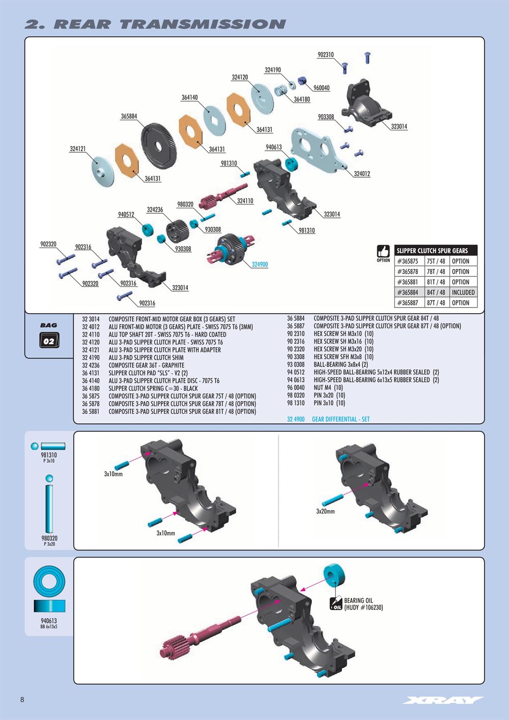 Xray - XB2 2017 (XB2C'17) - Manual - Page 8