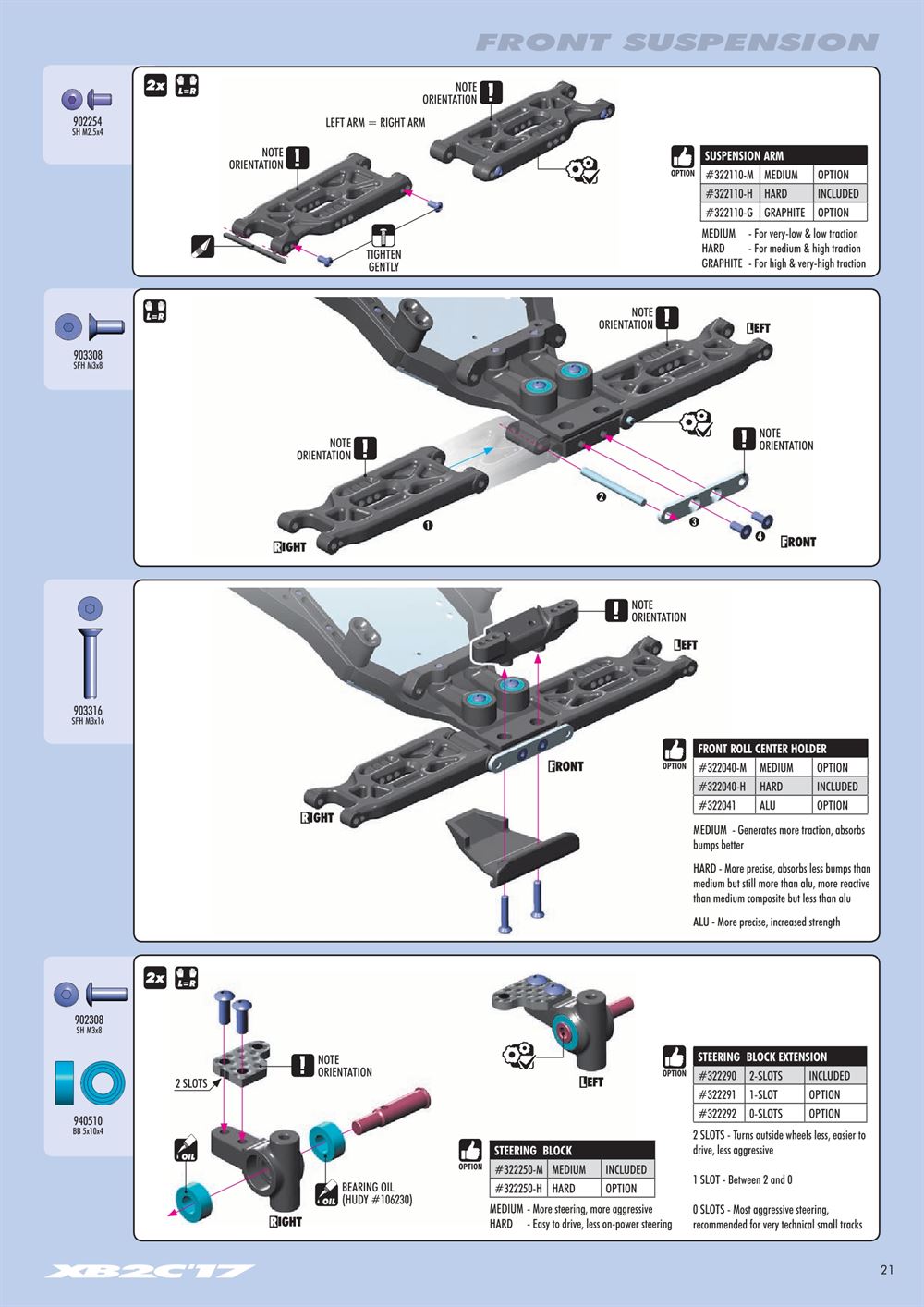 Xray - XB2 2017 (XB2C'17) - Manual - Page 21