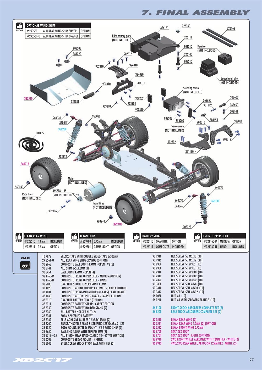 Xray - XB2 2017 (XB2C'17) - Manual - Page 27