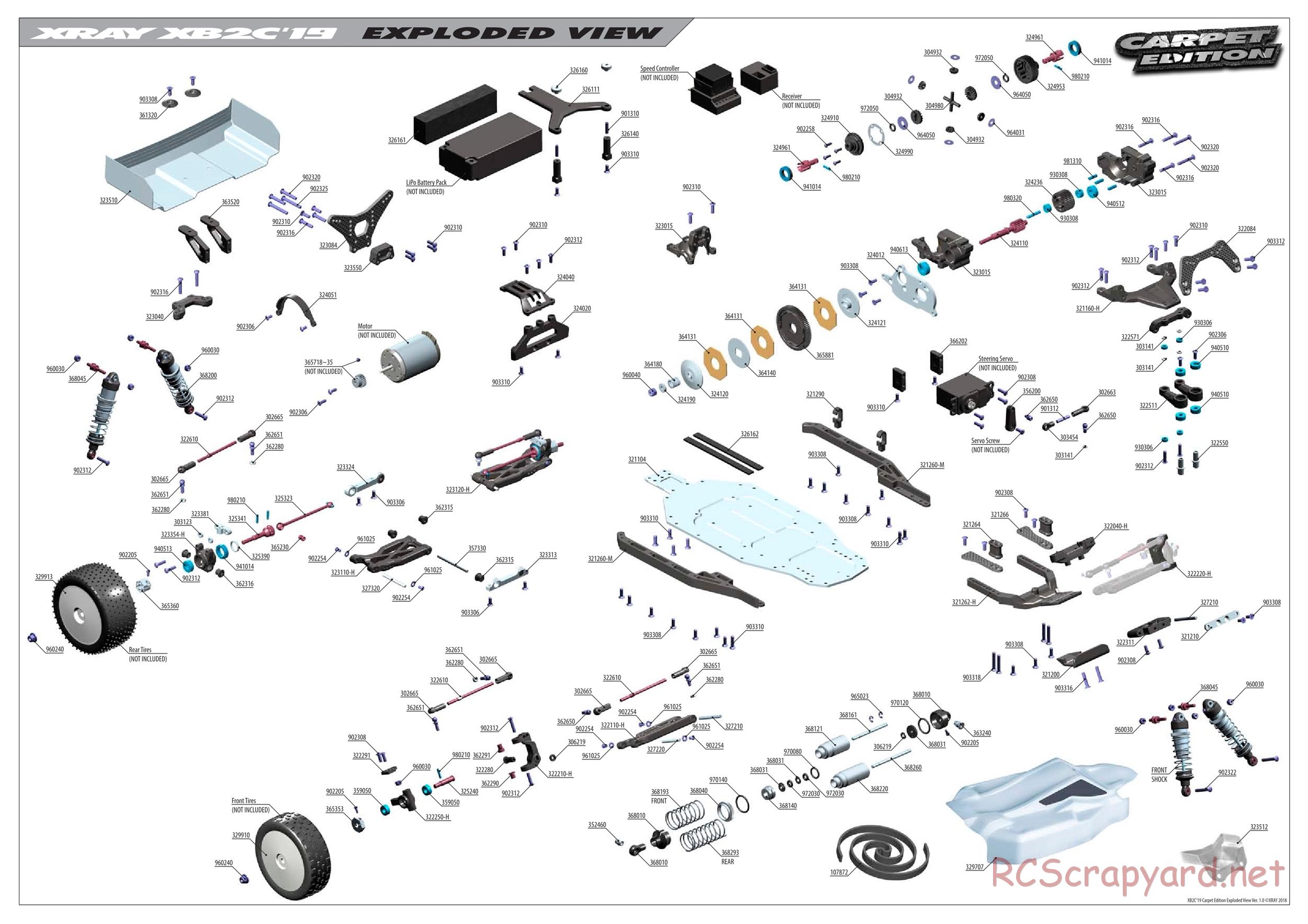 Xray - XB2C 2019 (XB2C'19) - Exploded View