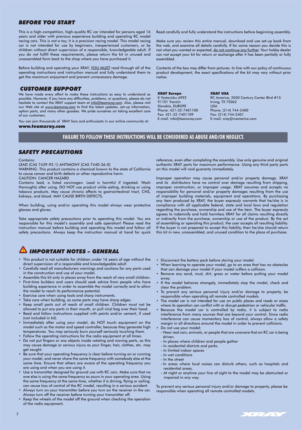 Xray - XB2C 2021 (XB2C'21) - Manual - Page 2