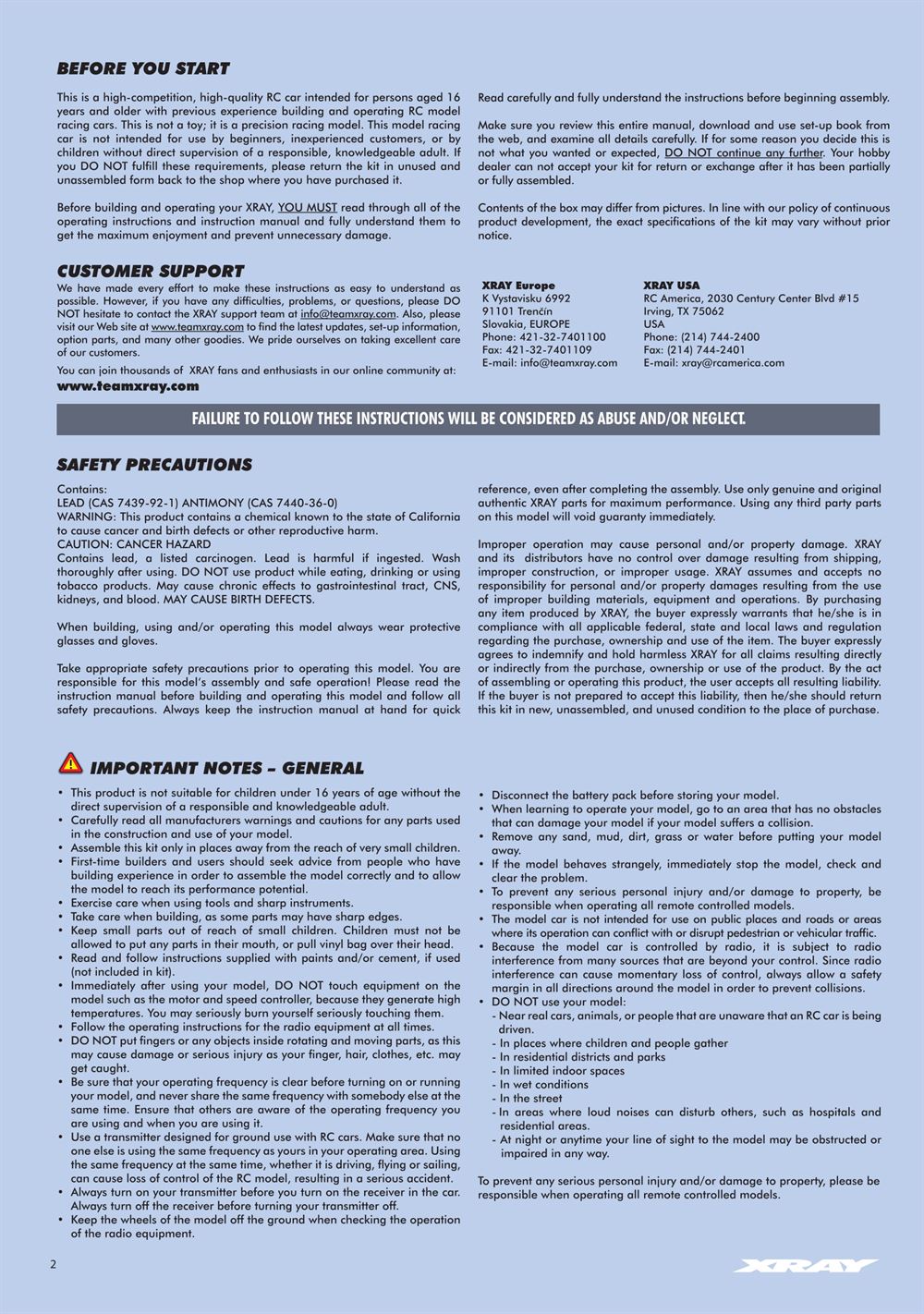 Xray - XB2C 2024 (XB2C'24) - Manual - Page 2