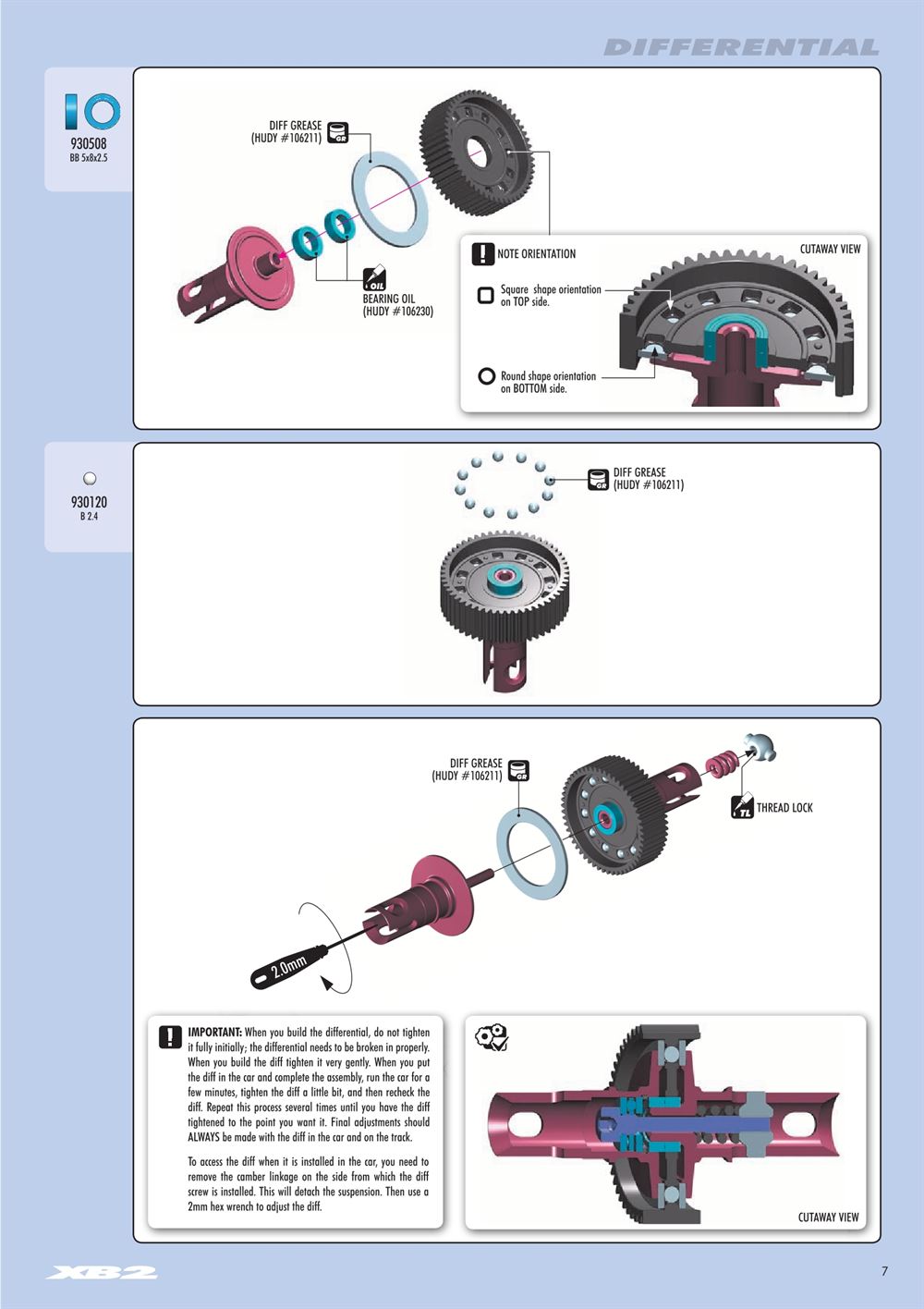 Xray - XB2 2016 (XB2D'16) - Manual - Page 7