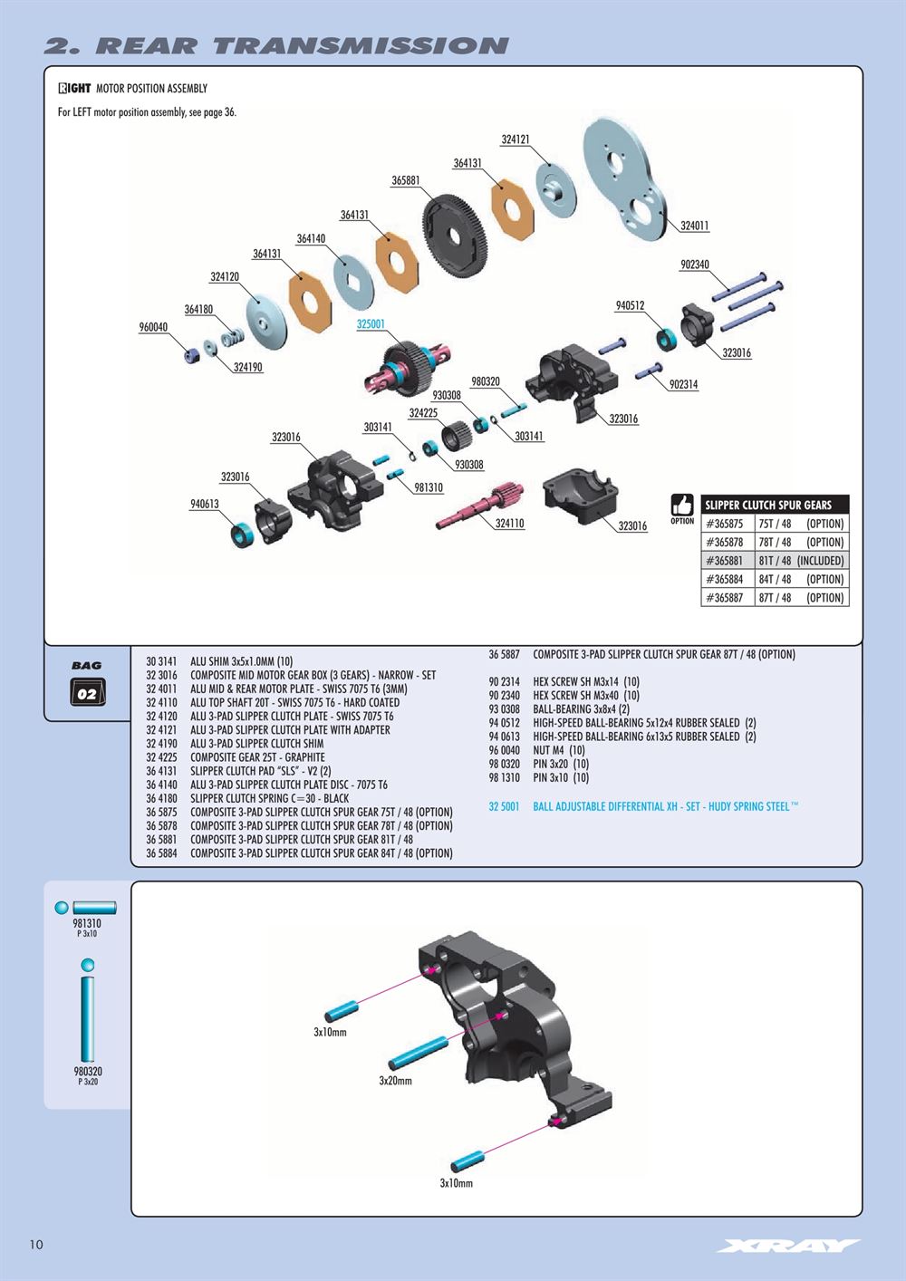 Xray - XB2 2017 (XB2D'17) - Manual - Page 10