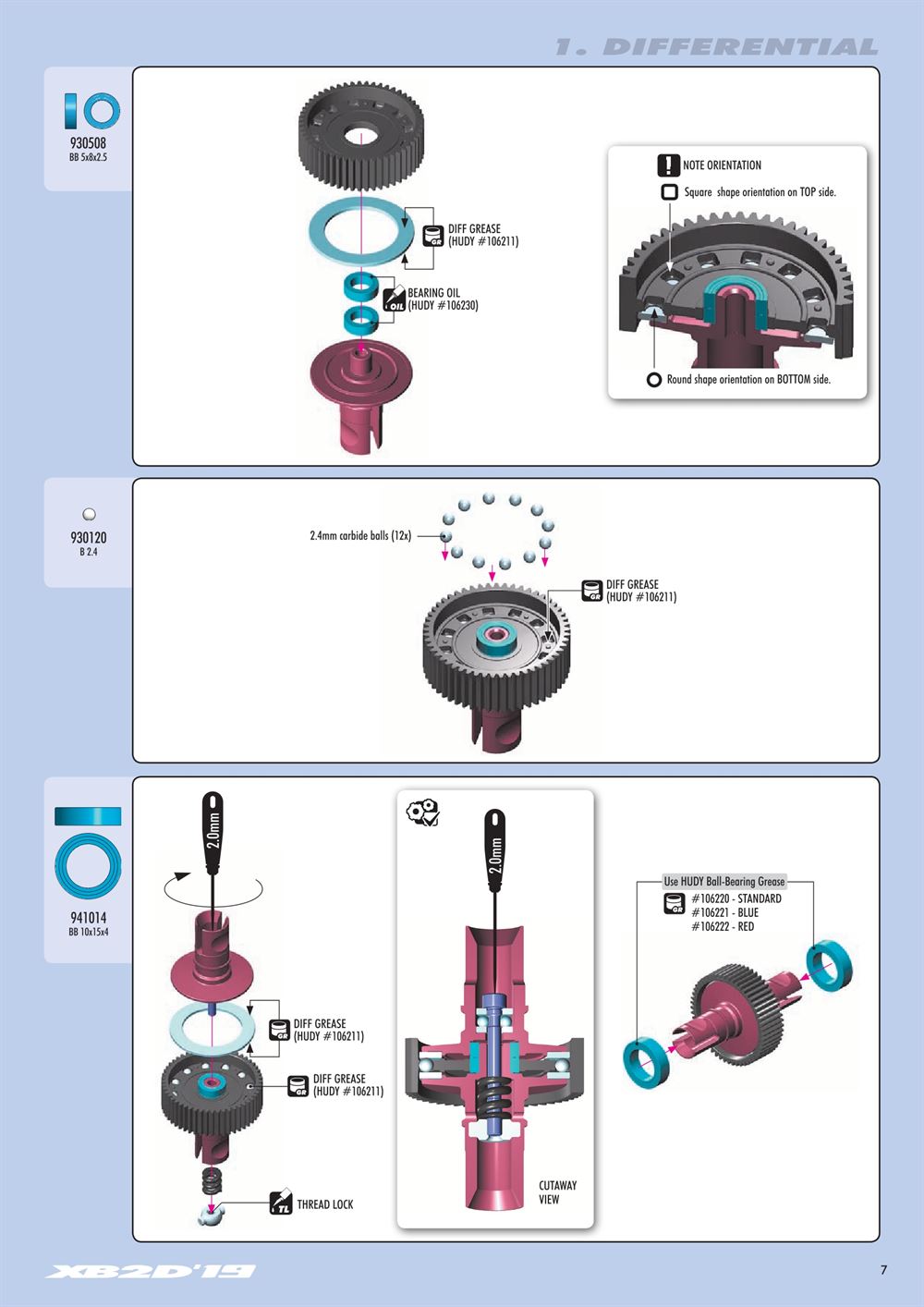 Xray - XB2D 2019 (XB2D'19) - Manual - Page 7