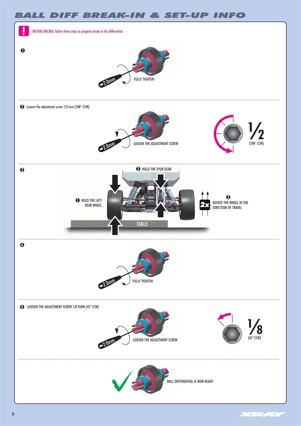 Xray - XB2D 2019 (XB2D'19) - Manual - Page 8