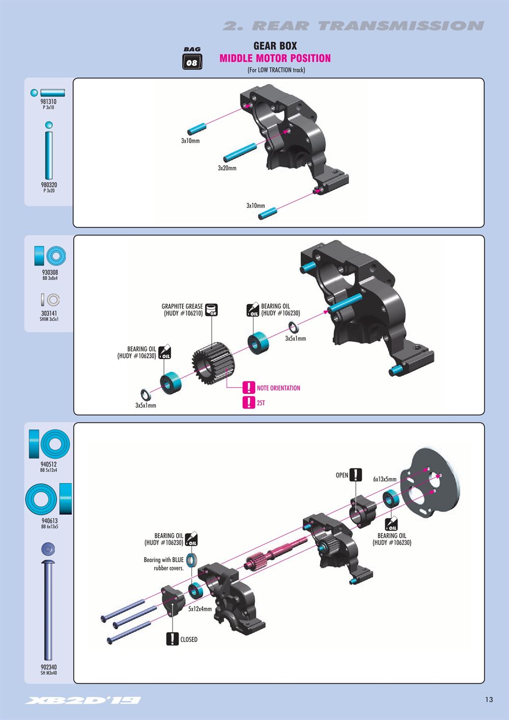 Xray - XB2D 2019 (XB2D'19) - Manual - Page 13