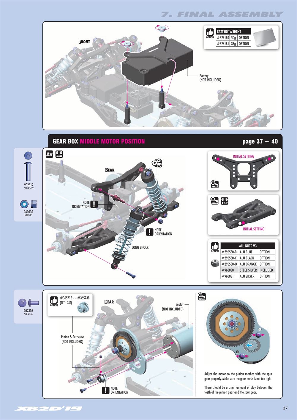 Xray - XB2D 2019 (XB2D'19) - Manual - Page 37