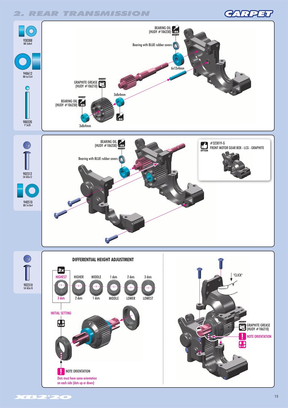 Xray - XB2D 2020 (XB2D'20) - Manual - Page 15