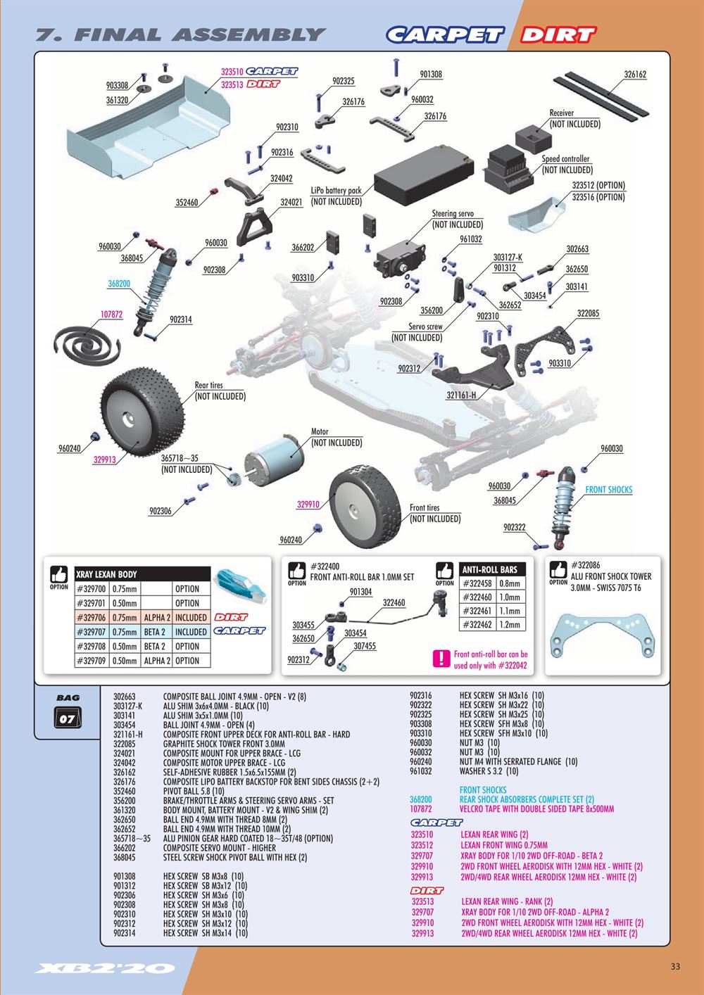 Xray - XB2D 2020 (XB2D'20) - Manual - Page 33