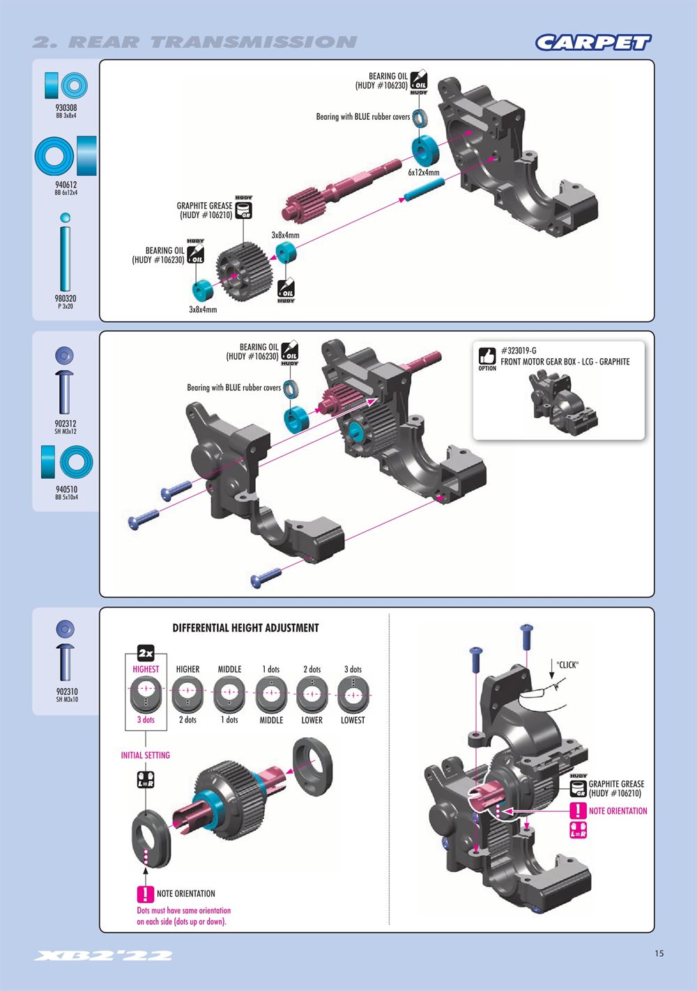 Xray - XB2D 2022 (XB2D'22) - Manual - Page 15