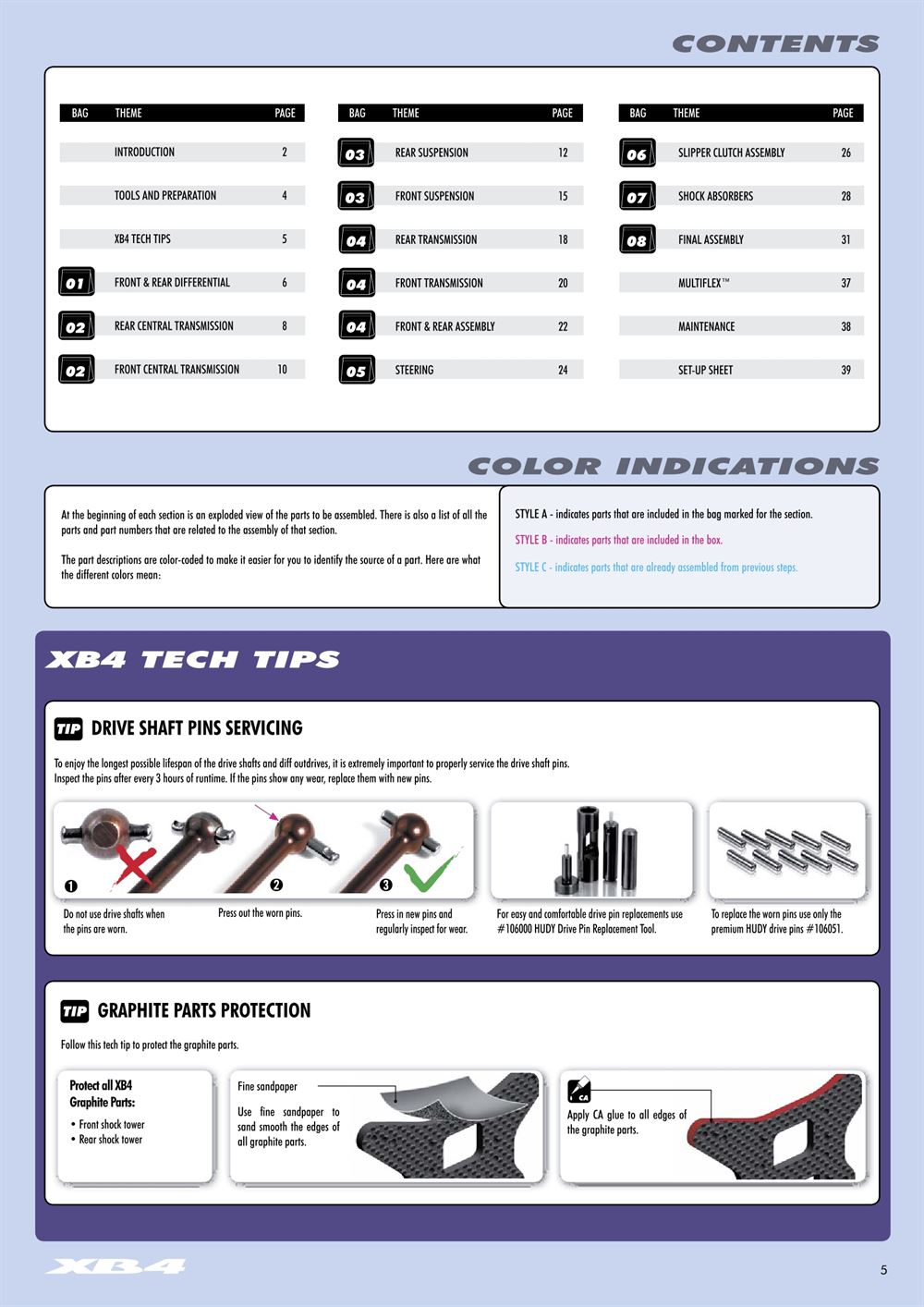 Xray - XB4 2012 (XB4'12) - 4WD - Manual - Page 5