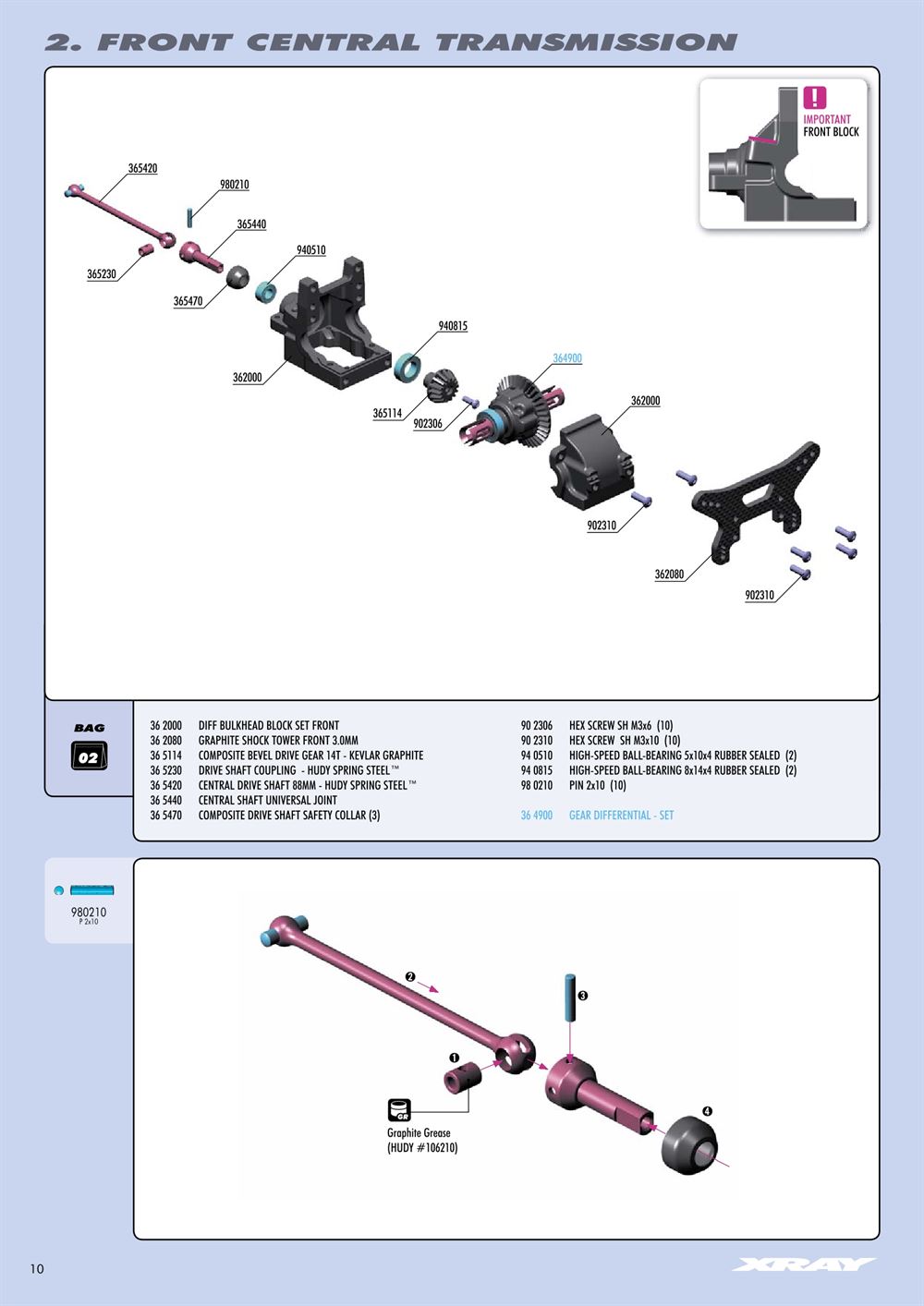 Xray - XB4 2012 (XB4'12) - 4WD - Manual - Page 10
