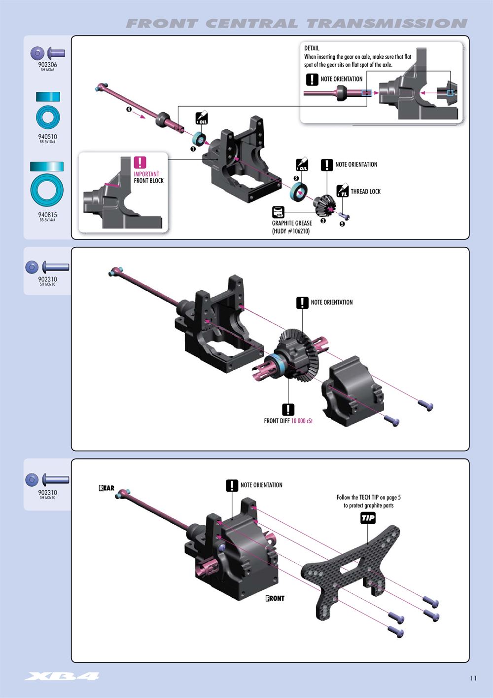 Xray - XB4 2012 (XB4'12) - 4WD - Manual - Page 11
