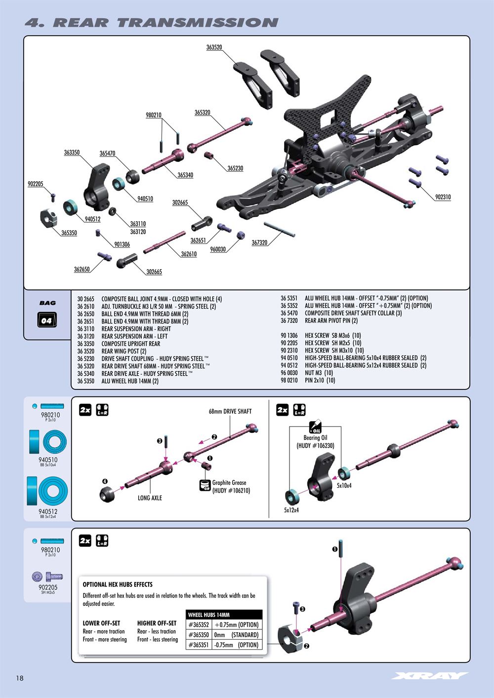 Xray - XB4 2012 (XB4'12) - 4WD - Manual - Page 18