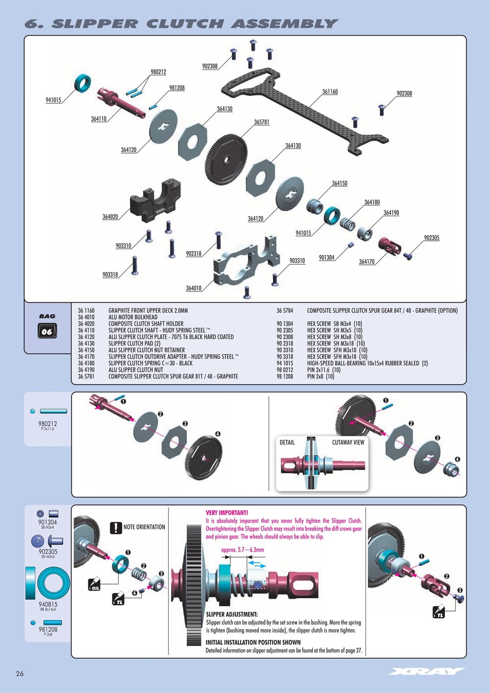 Xray - XB4 2012 (XB4'12) - 4WD - Manual - Page 26