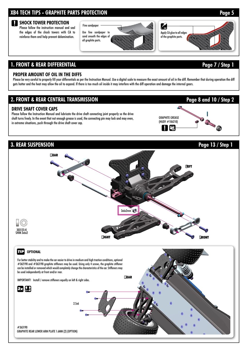 Xray - XB4 2014 (XB4'14) - 4WD - Supplementary Manual - Page 2