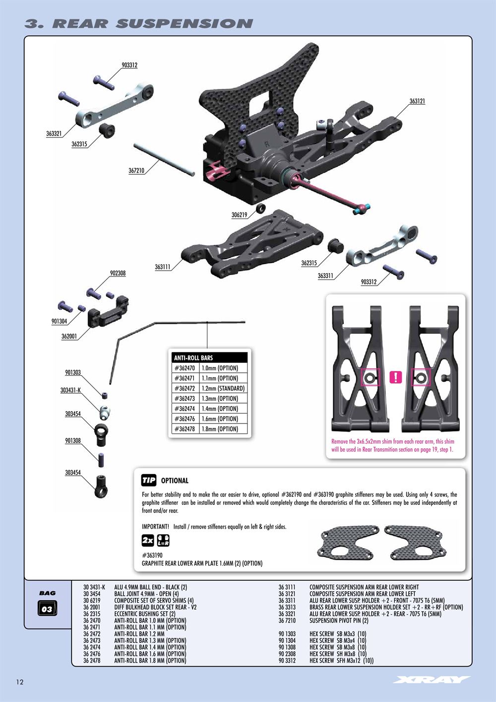 Xray - XB4 2015 (XB4'15) - 4WD - Manual - Page 12