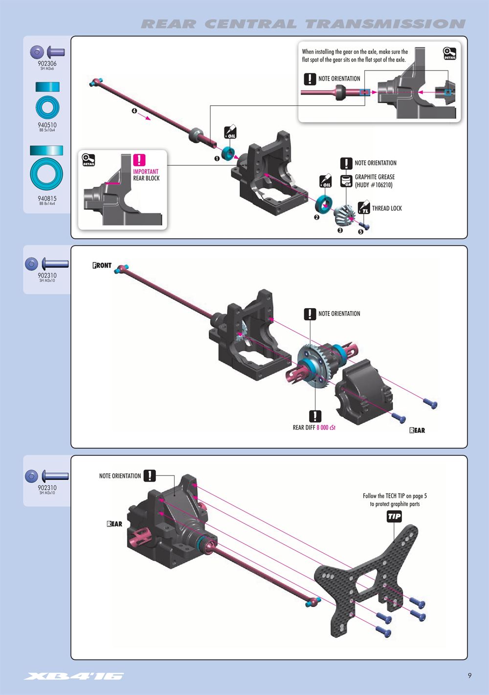 Xray - XB4 2016 (XB4'16) - 4WD - Manual - Page 9