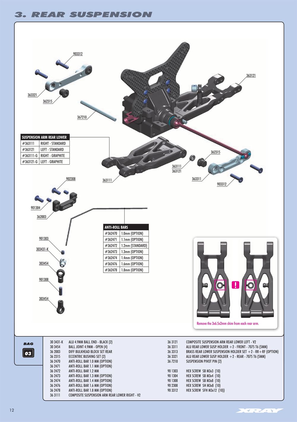 Xray - XB4 2016 (XB4'16) - 4WD - Manual - Page 12