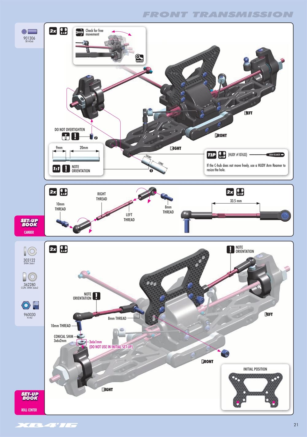 Xray - XB4 2016 (XB4'16) - 4WD - Manual - Page 21