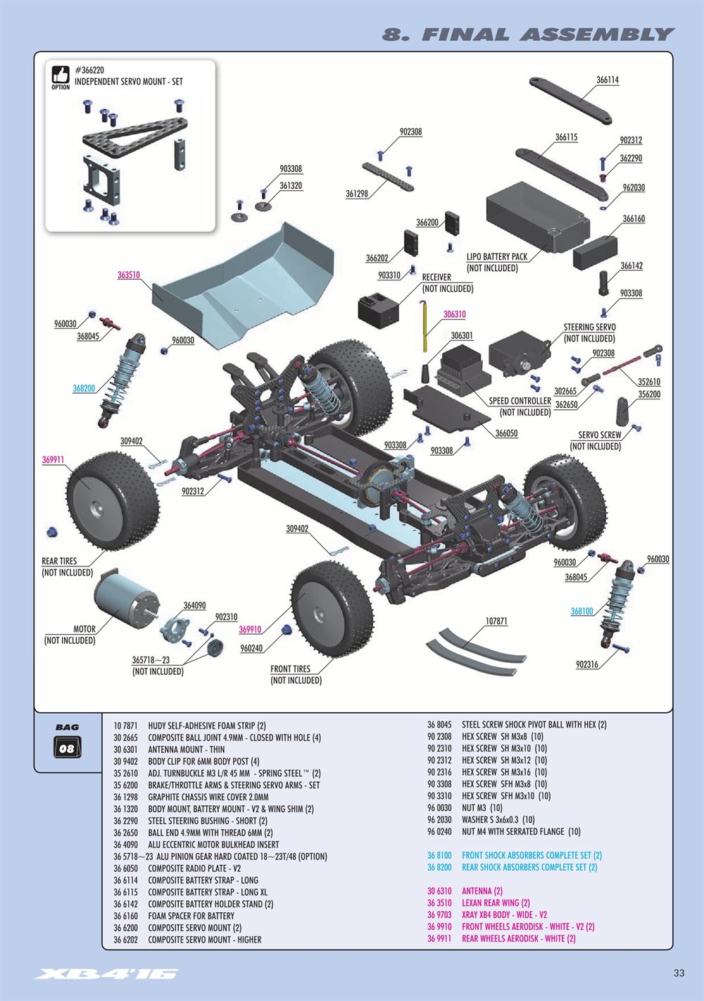 Xray - XB4 2016 (XB4'16) - 4WD - Manual - Page 33