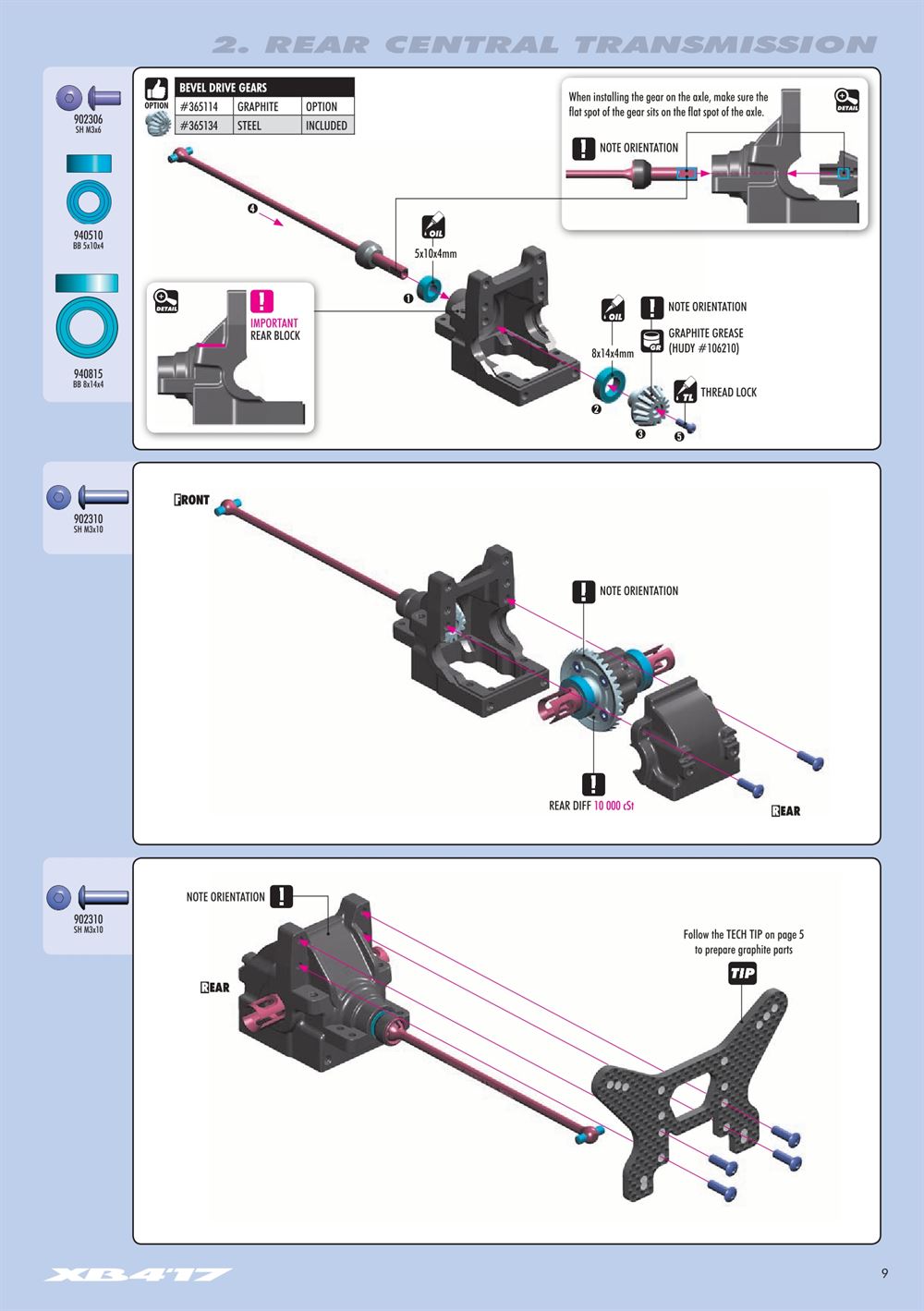 Xray - XB4 2017 (XB4'17) - 4WD - Manual - Page 9