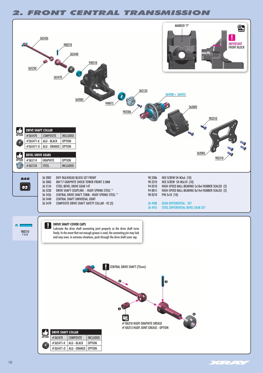 Xray - XB4 2017 (XB4'17) - 4WD - Manual - Page 10