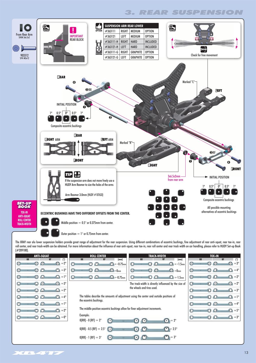 Xray - XB4 2017 (XB4'17) - 4WD - Manual - Page 13