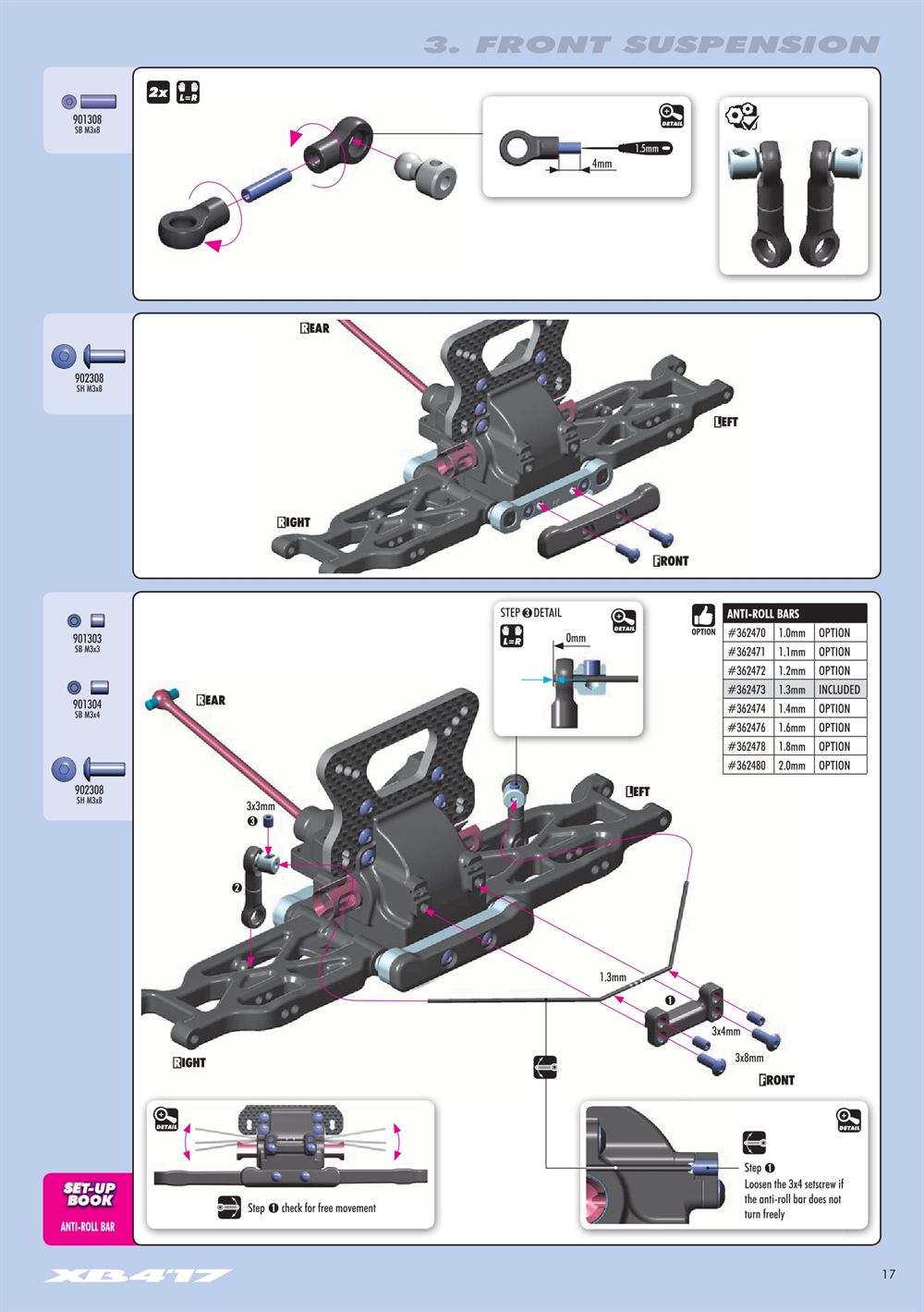 Xray - XB4 2017 (XB4'17) - 4WD - Manual - Page 17