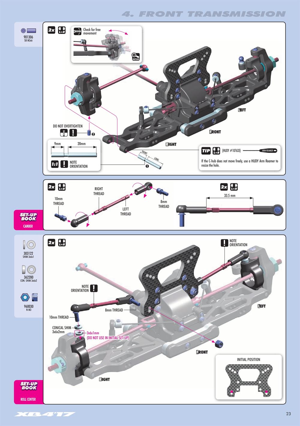 Xray - XB4 2017 (XB4'17) - 4WD - Manual - Page 23